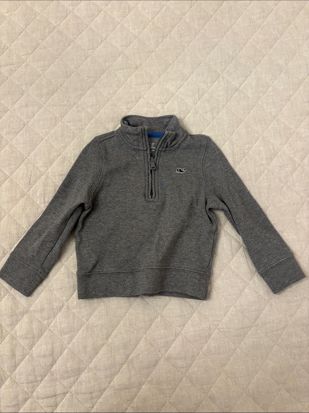 Vineyard Vines Kids Gray Half-Zip Pullover Sweatshirt